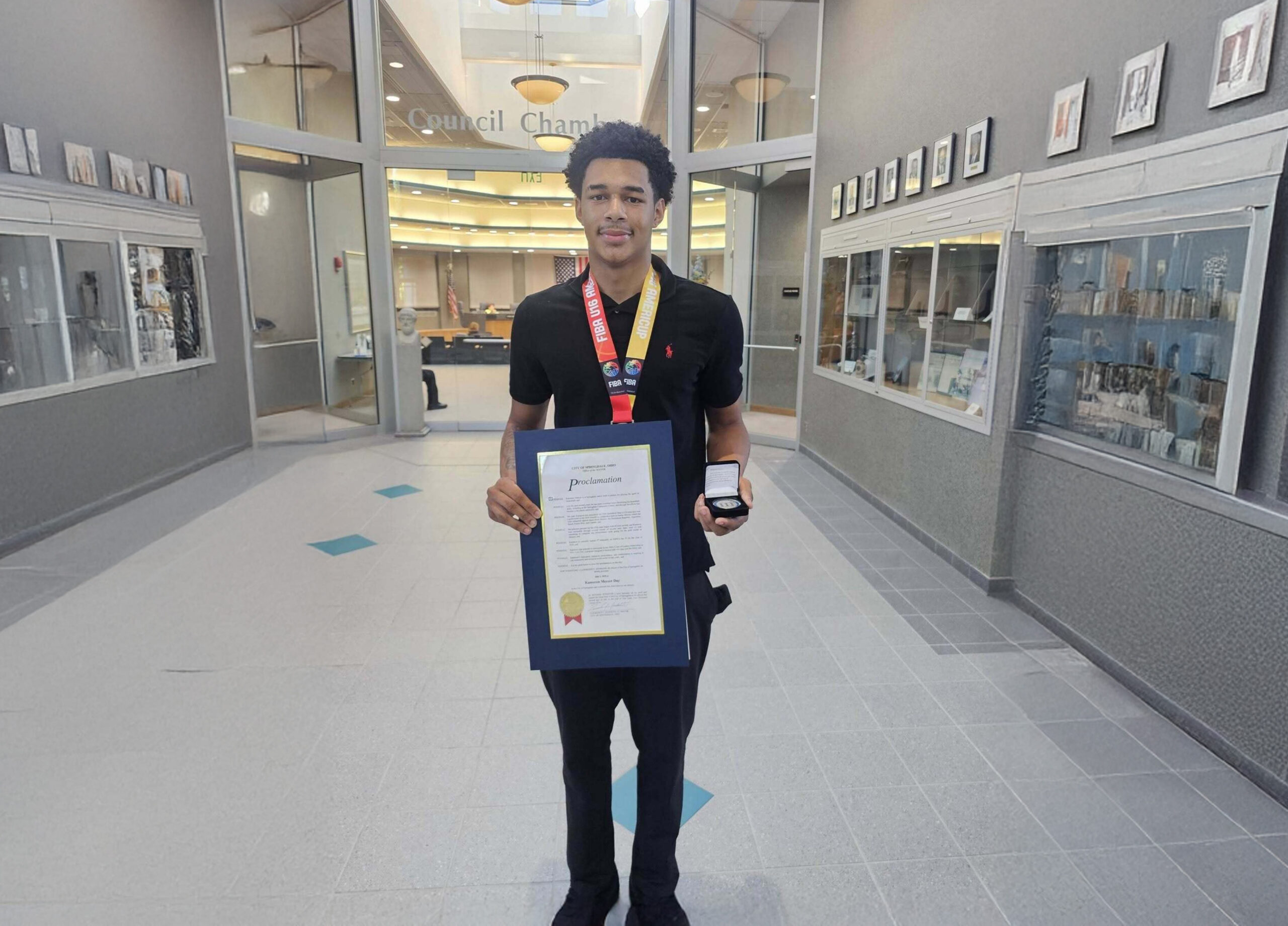 Springdale Honors Rising Star Kameron Mercer with Key to the City